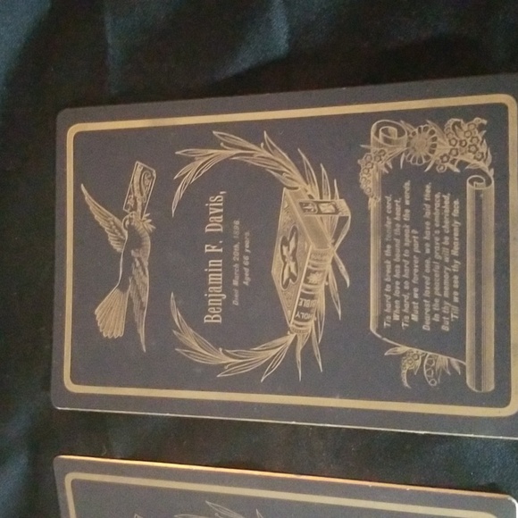 Antique Funeral Mourning Card - Picture 3 of 14